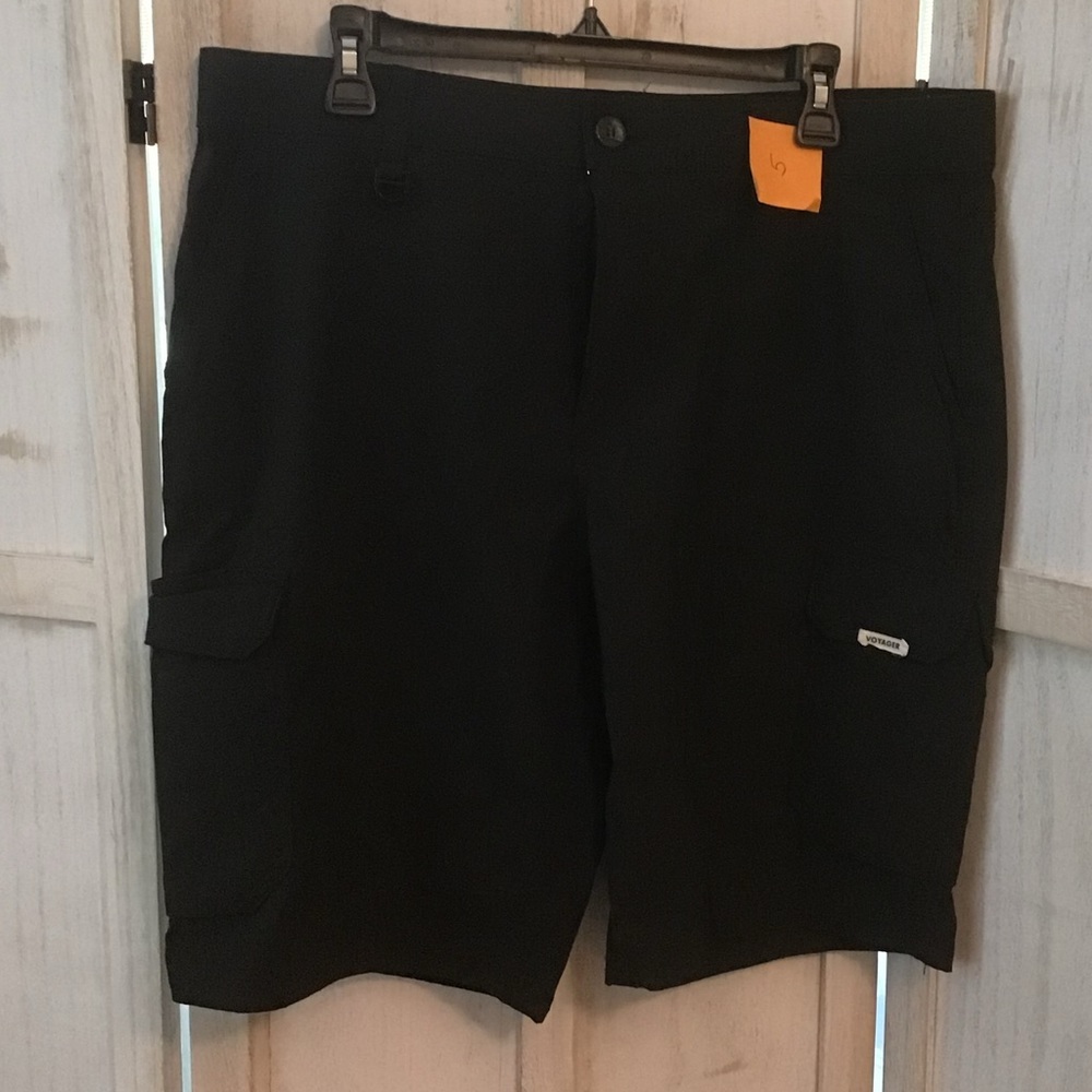 Black cargo shorts